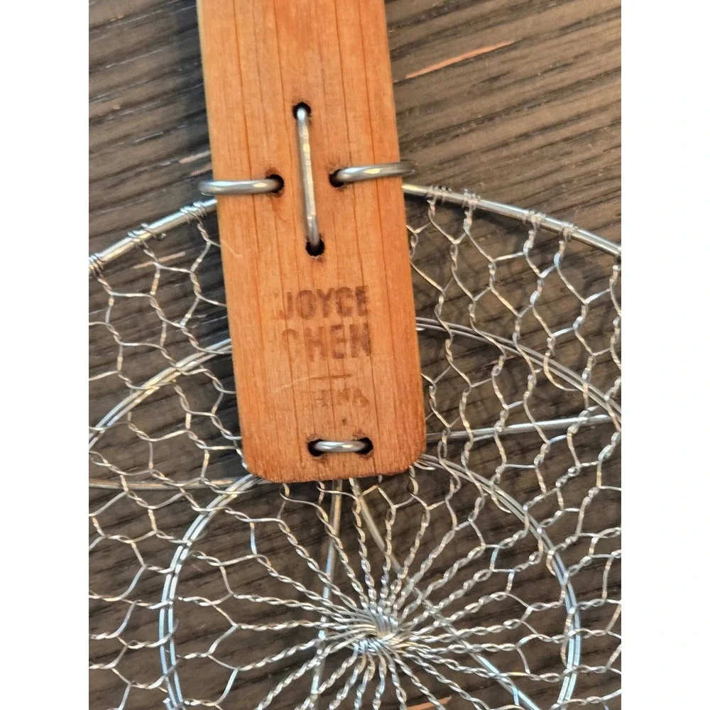 Joyce Chen Spider Strainer Skimmer Ladle Kitchen Utensil Asian Bamboo Handle‎